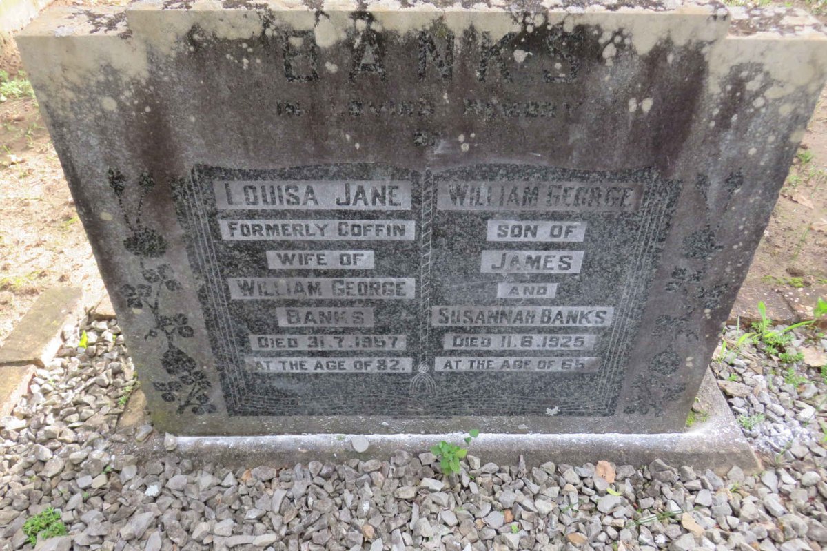 BANKS William George -1925 &amp; Louisa Jane formerly COFFIN -1957