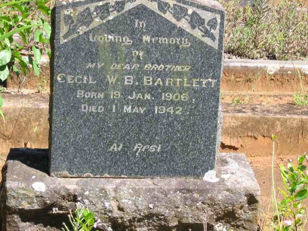 BARTLETT Cecil W.B. 1906-1942