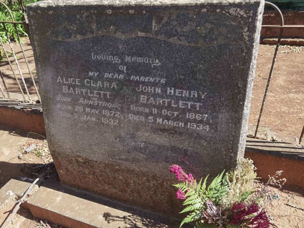 BARTLETT John Henry 1867-1934 & Alice Clara ARMSTRONG 1872-1932