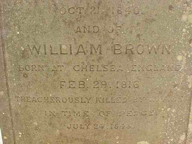 BROWN William 1816-1843