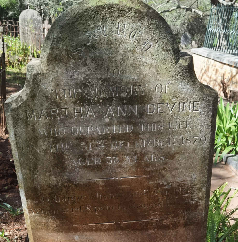 DEVINE Martha Ann -1870