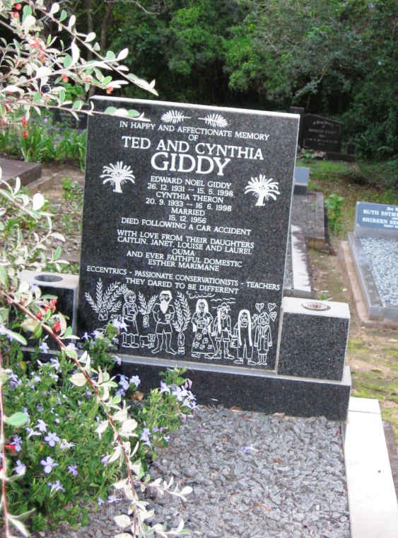 GIDDY Edward Noel 1931-1998 &amp; Cynthia THERON 1933-1998
