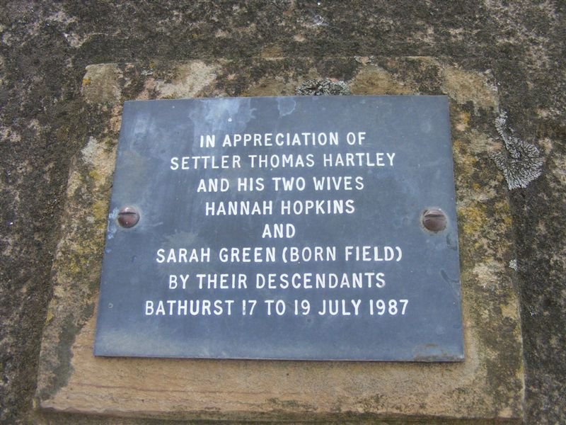 HARTLEY Thomas - 1840 :: HARTLEY Hannah nee HOPKINS :: HARTLEY Sarah Green nee FIELD