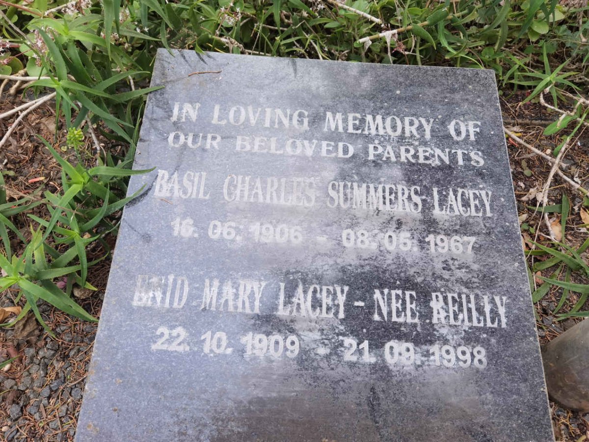 LACEY Basil Charles Summers 1906-1967 & Enid Mary REILLY 1909-1998