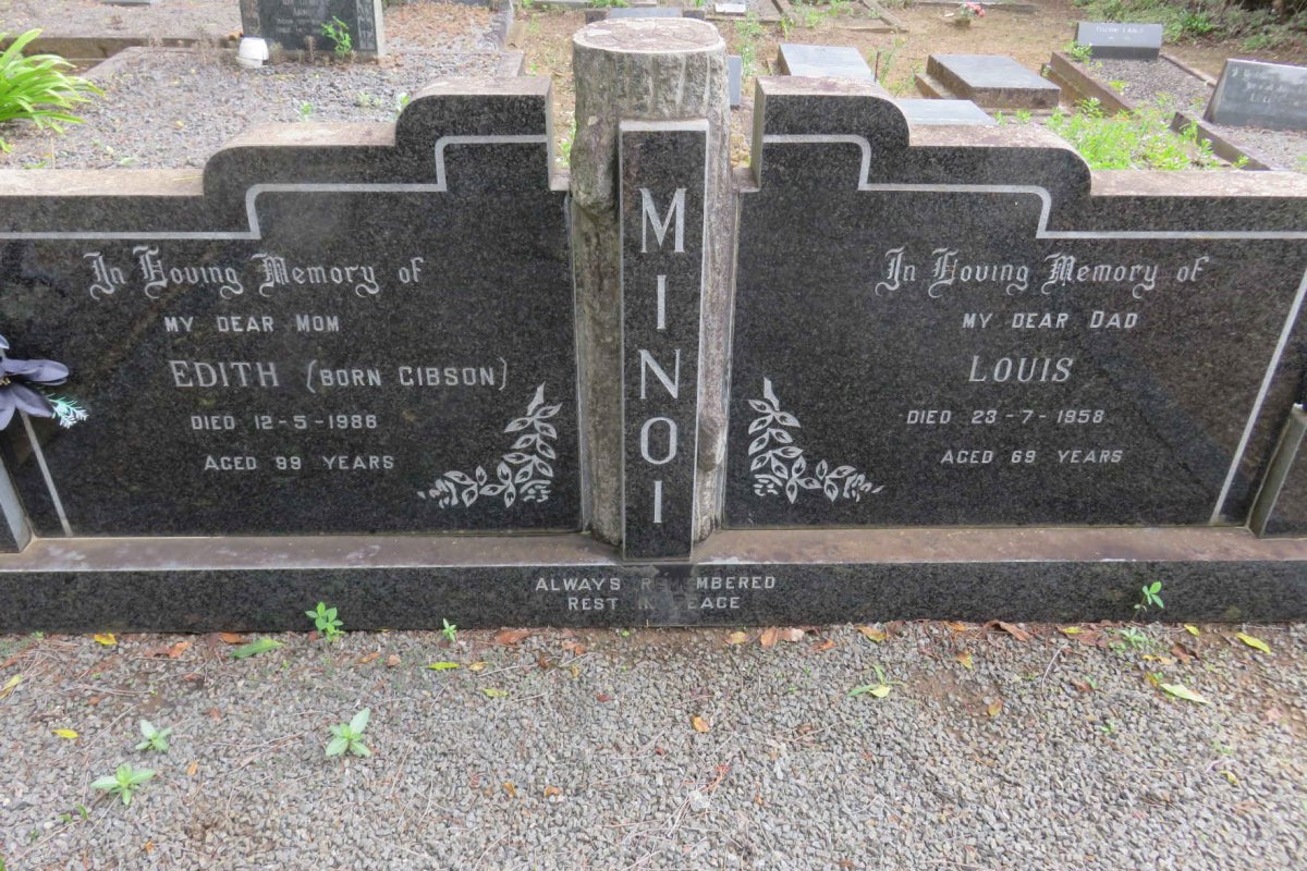 MINOI Louis -1958 &amp; Edith GIBSON -1986