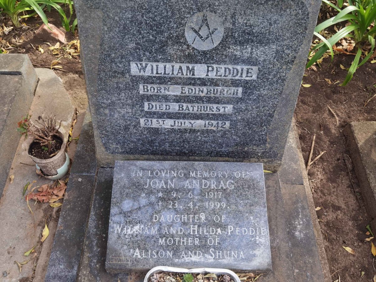 PEDDIE William -1942 :: ANDRAG Joan 1917-1999