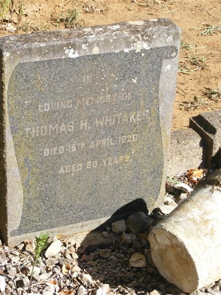 WHITAKER Thomas H. -1920