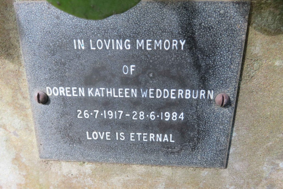 WEDDERBURN Doreen Kathleen 1917-1984
