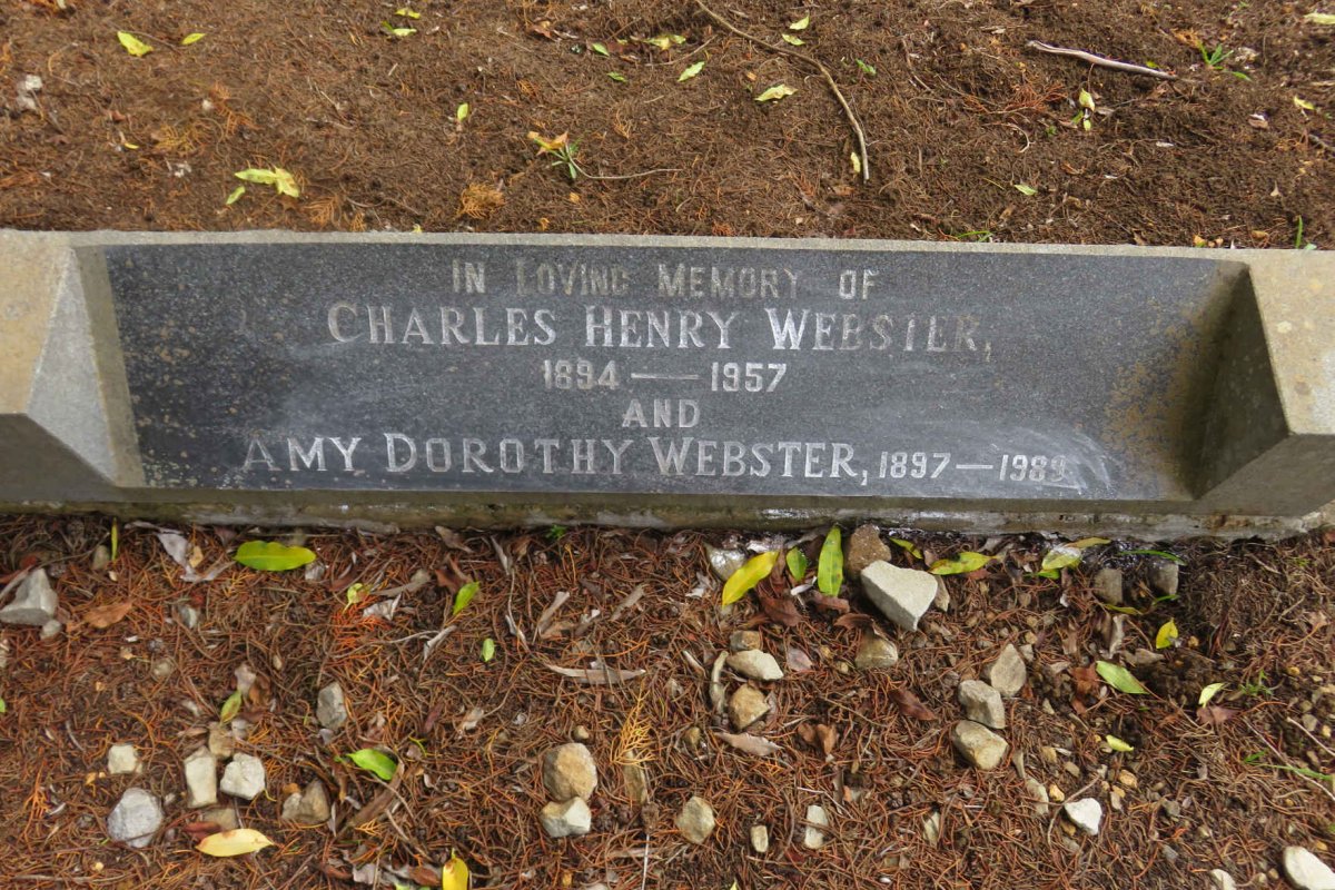 WEBSTER Charles Henry 1894-1957 &amp; Amy Dorothy 1897-1989