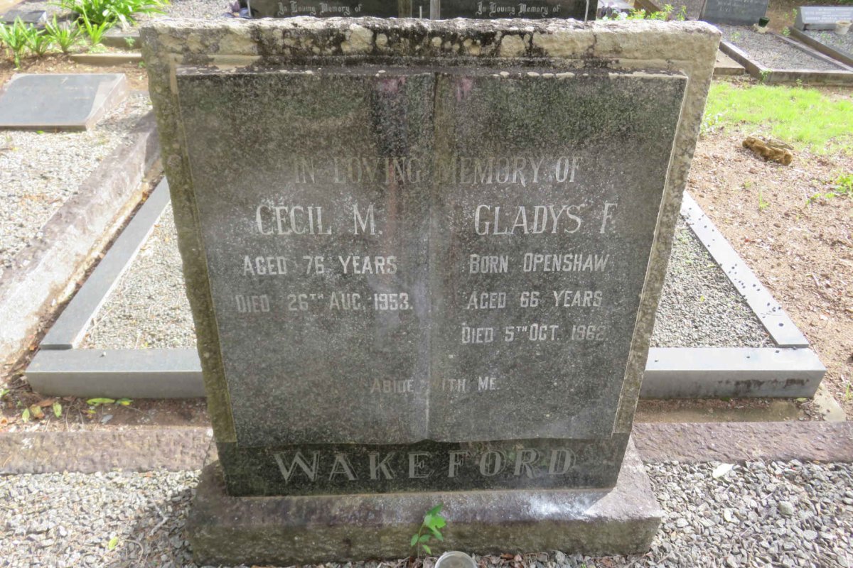 WAKEFORD Cecil M. -1953 &amp; Gladys F. -1962