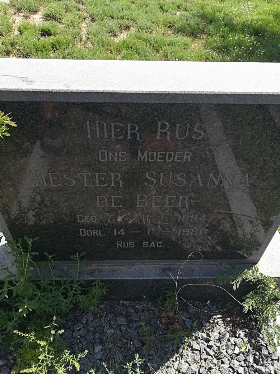 BEER Hester Susanna, de 1894-1981