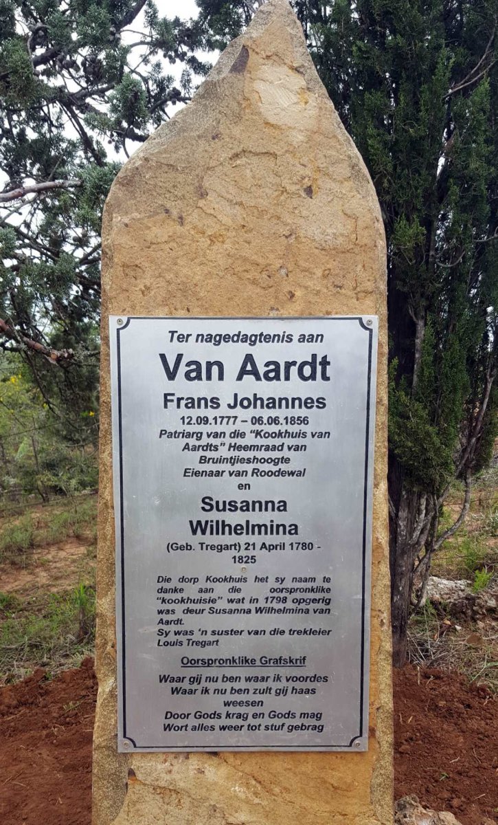AARDT Frans Johannes, van 1777-1856 &amp; Susanna Wilhelmina TREGART 1780-1825