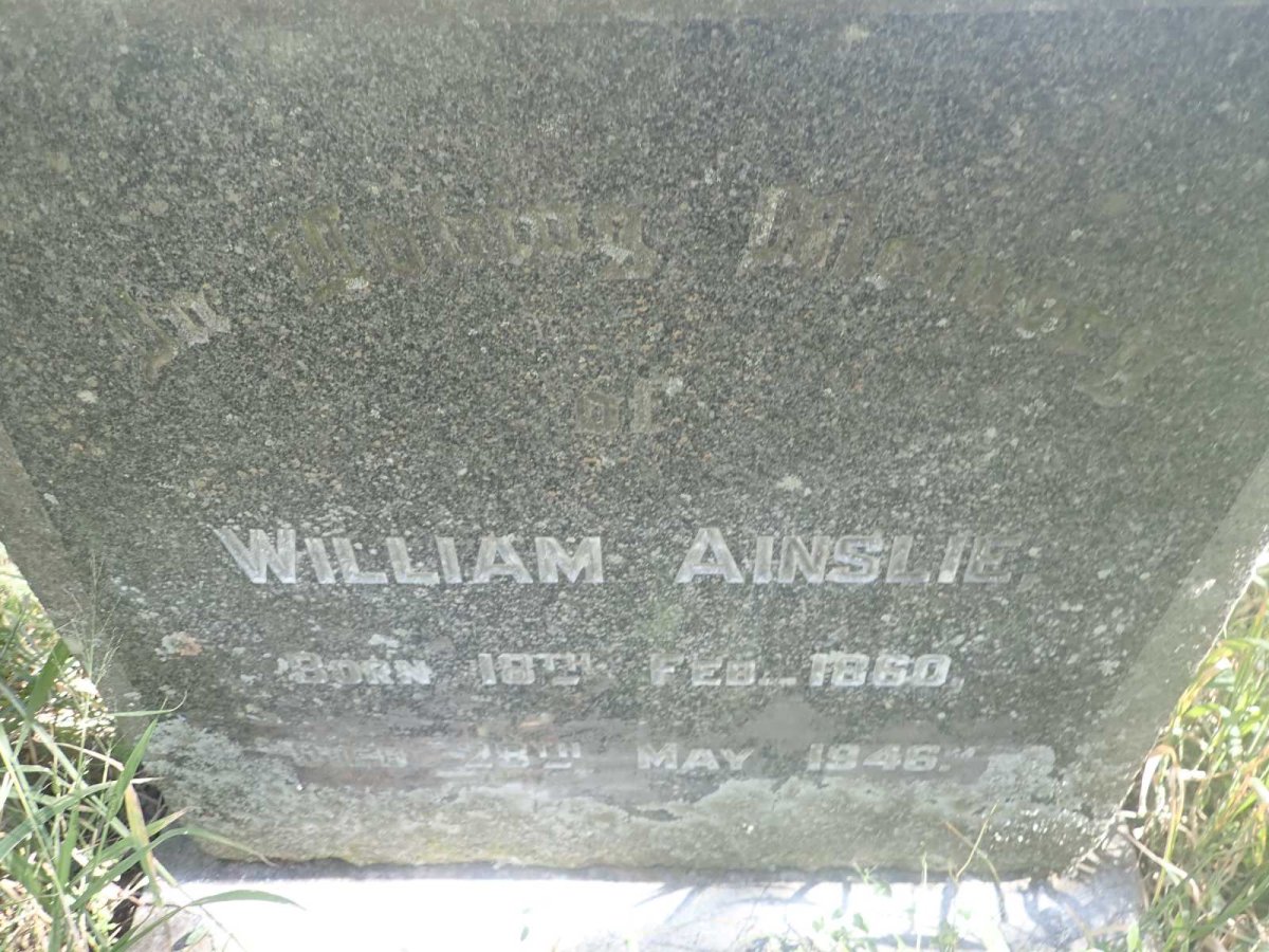 AINSLIE William 1860-1946