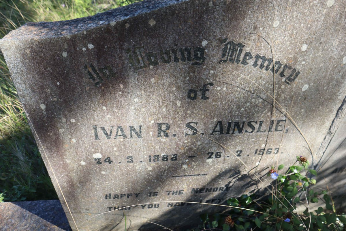 AINSLIE Ivan R.S. 1888-1963