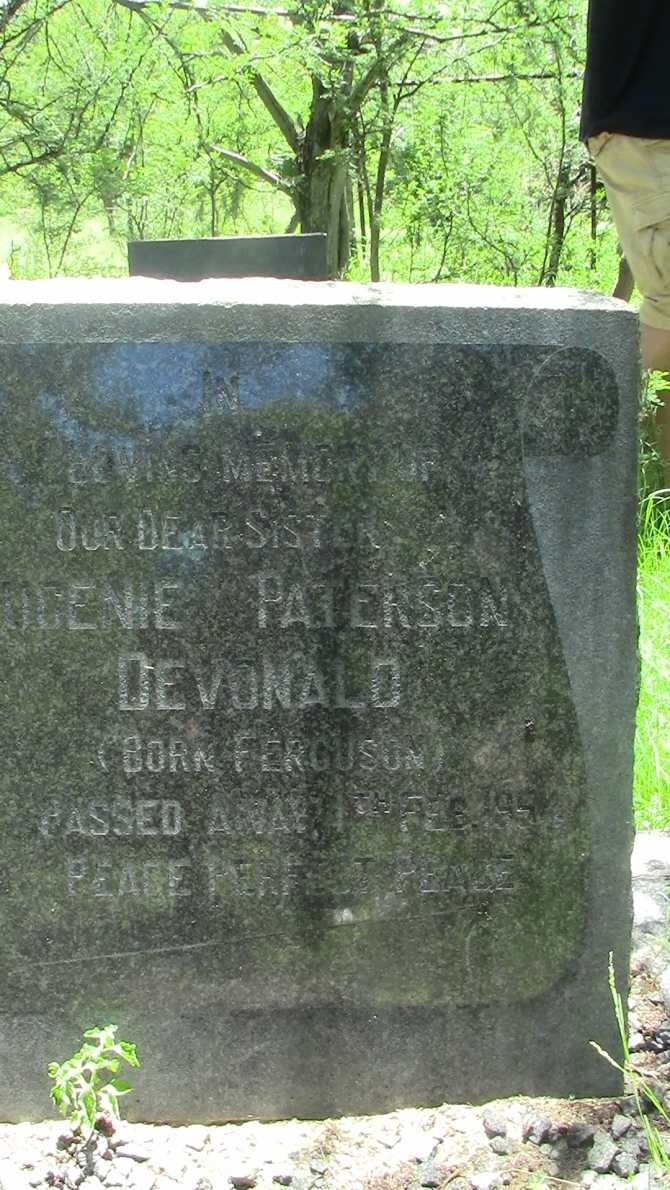 DEVONALD Eugenie Paterson nee FERGUSON -1954