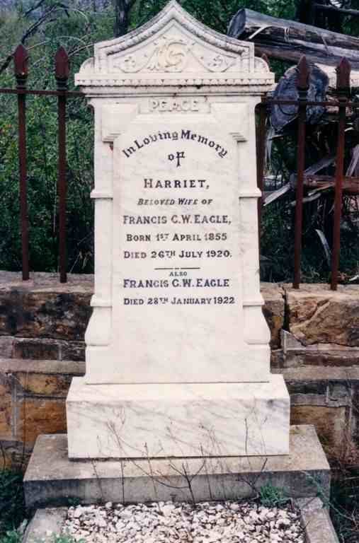 EAGLE Francis C. W. -1922 &amp; Harriet PRINGLE 1855-1920