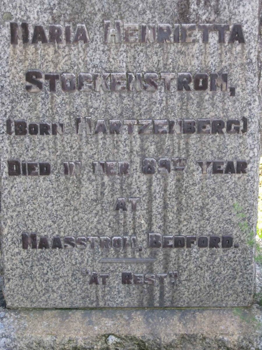 STOCKENSTRÖM Maria Henrietta nee HARTZENBERG