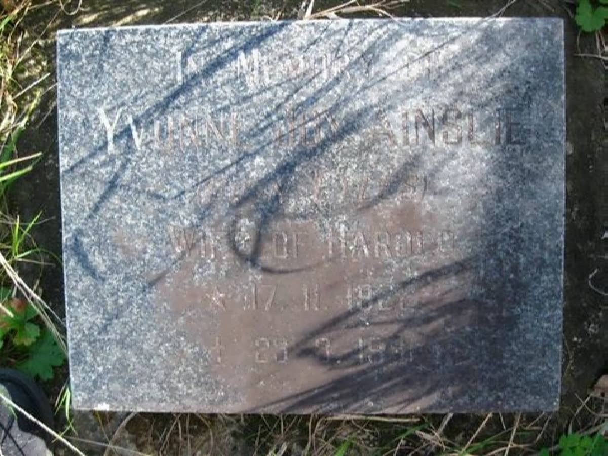 AINSLIE Yvonne Joy nee EYLES 1922-1991