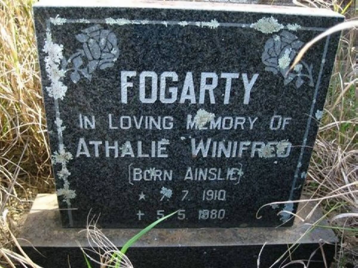FOGARTY Athalie Winifred nee AINSLIE 1910-1980