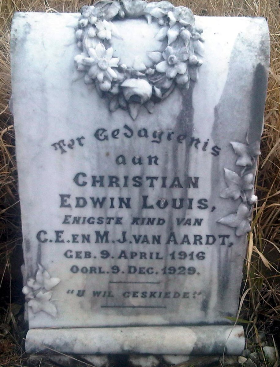 AARDT Christian Edwin Louis, van 1916-1929