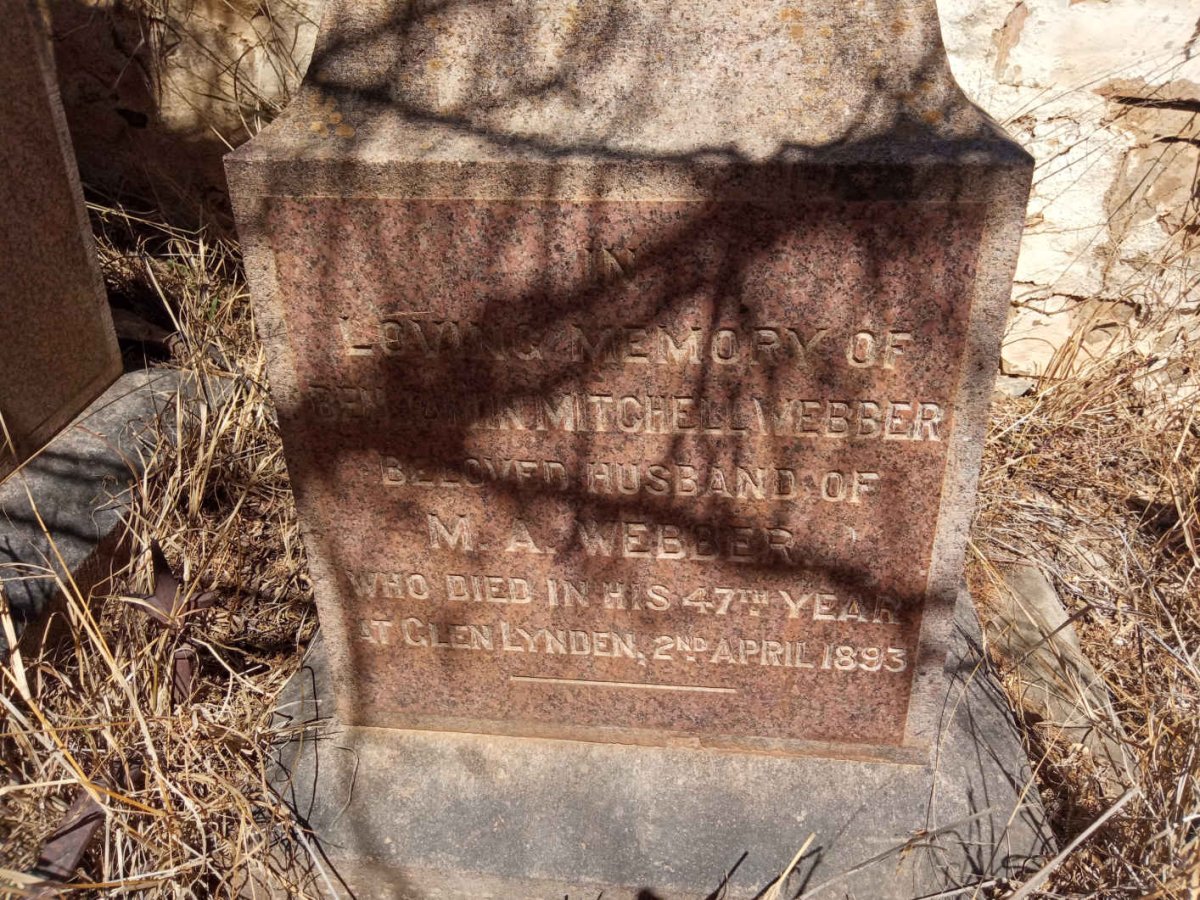 WEBBER Benjamin Mitchell -1893
