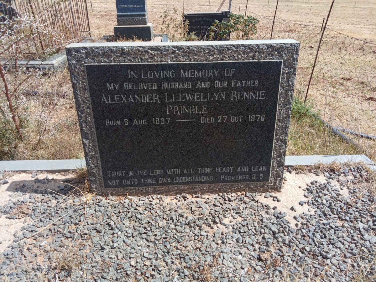 PRINGLE Alexander Llewellyn Rennie 1897-1976