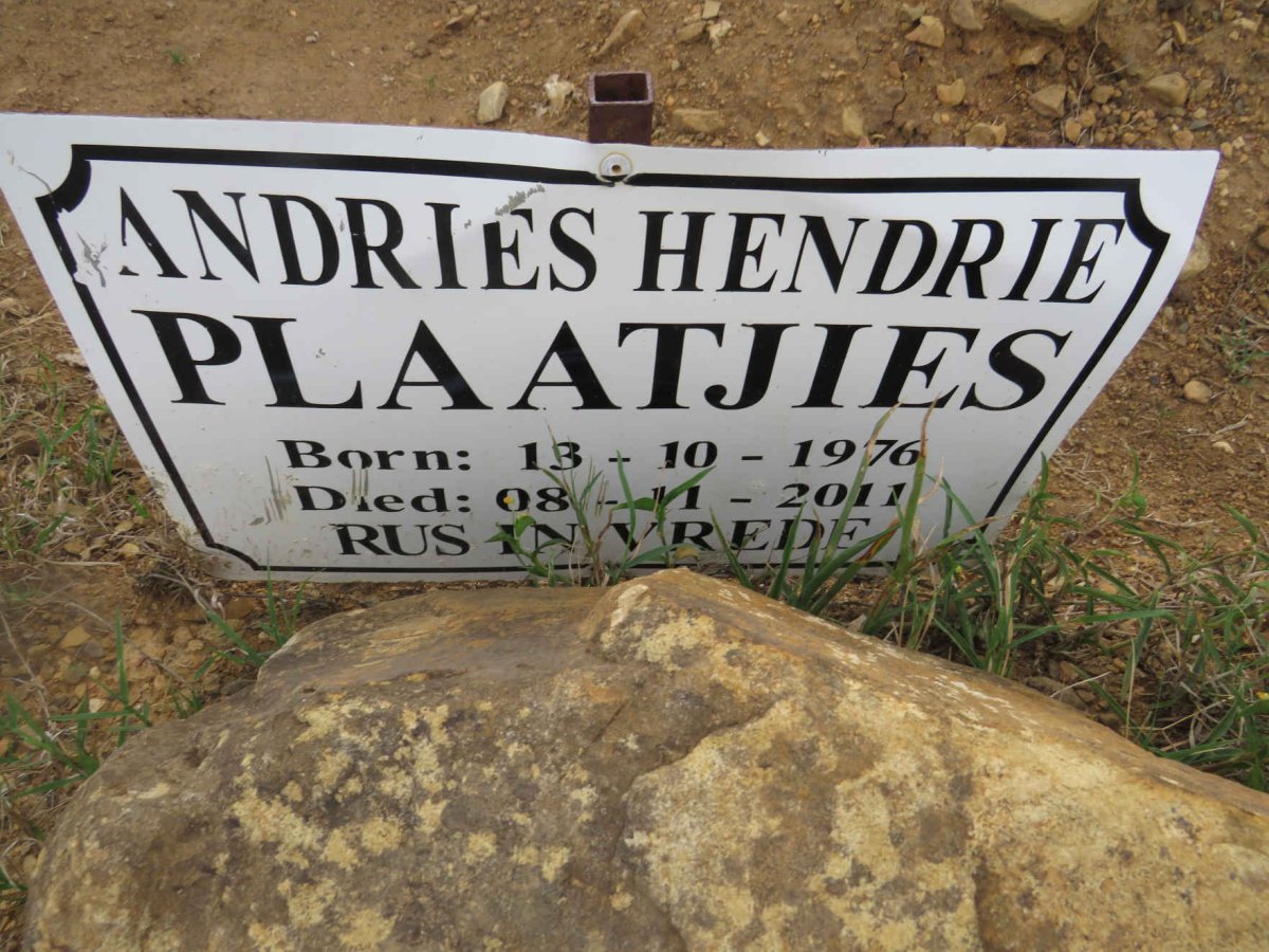 PLAATJIES Andries Hendrie 1976-2011