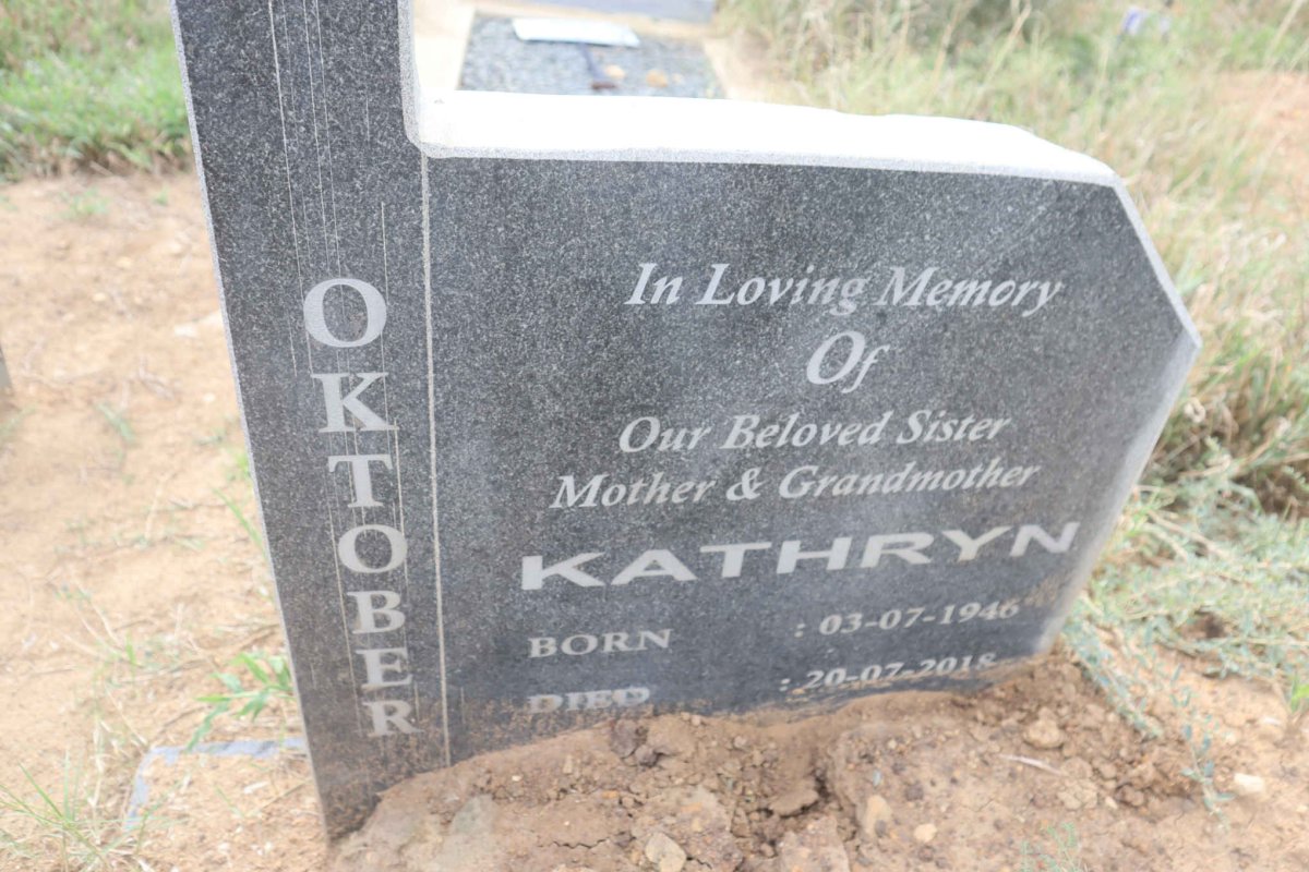 OKTOBER Kathryn 1946-2018