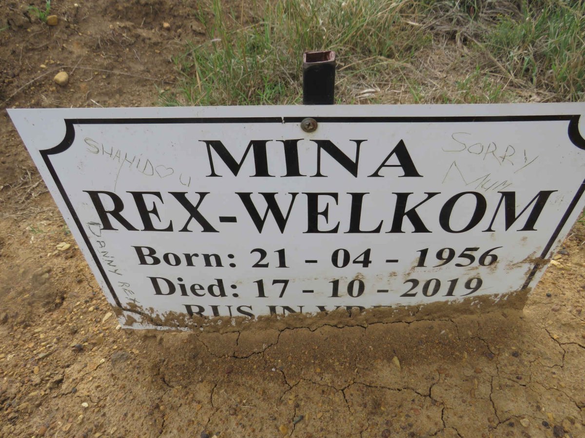 WELKOM Mina, REX- 1956-2019
