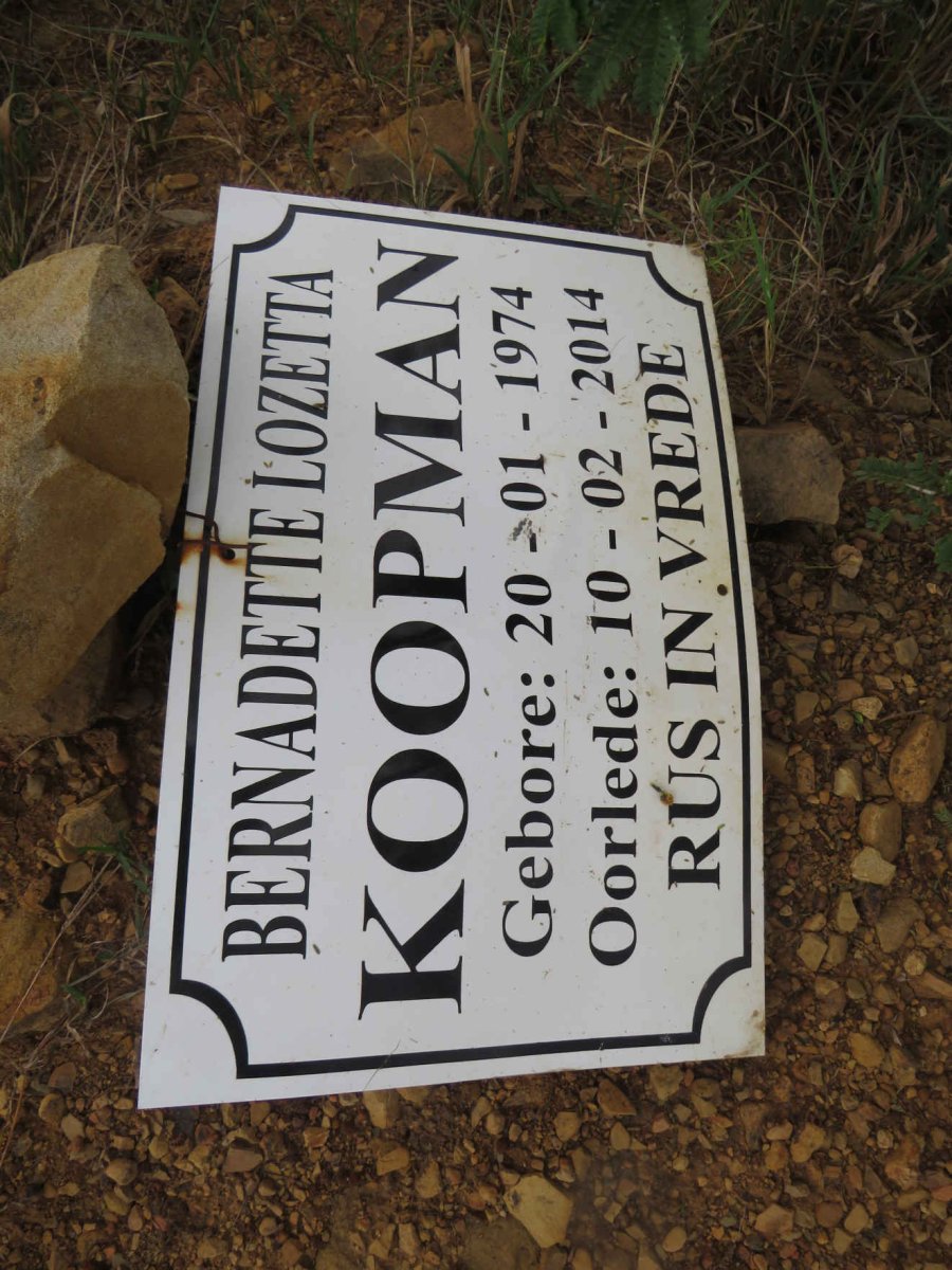 KOOPMAN Bernadette Lozetta 1974-2014