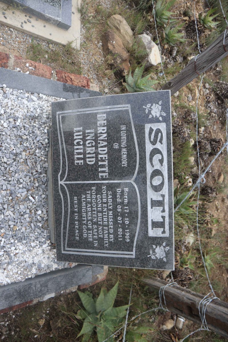 SCOTT Bernadette Ingrid Lucille 1969-2011