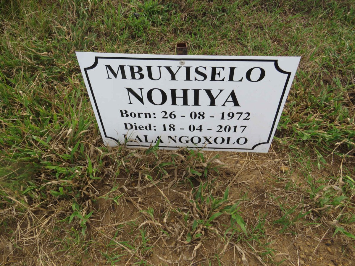 NOHIYA Mbuyiselo 1972-2017