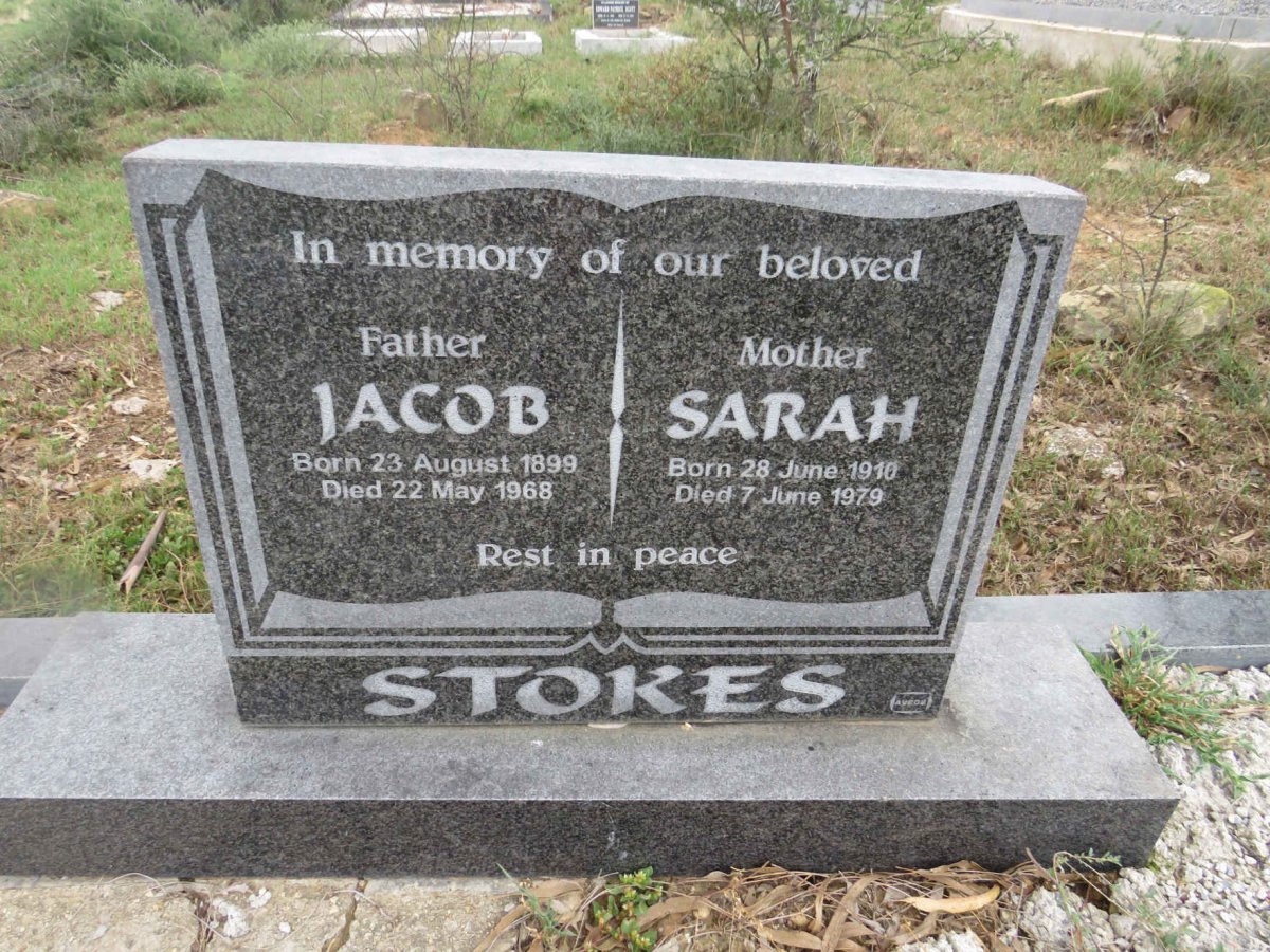 STOKES Jacob 1899-1968 &amp; Sarah 1910-1979