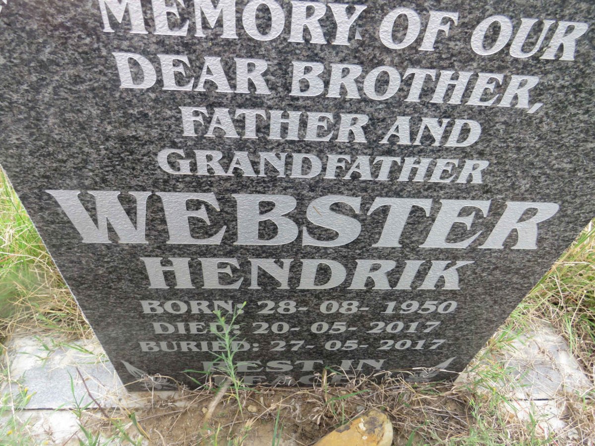 WEBSTER Hendrik 1950-2017