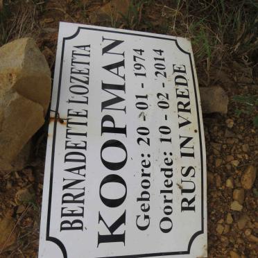 KOOPMAN Bernadette Lozetta 1974-2014