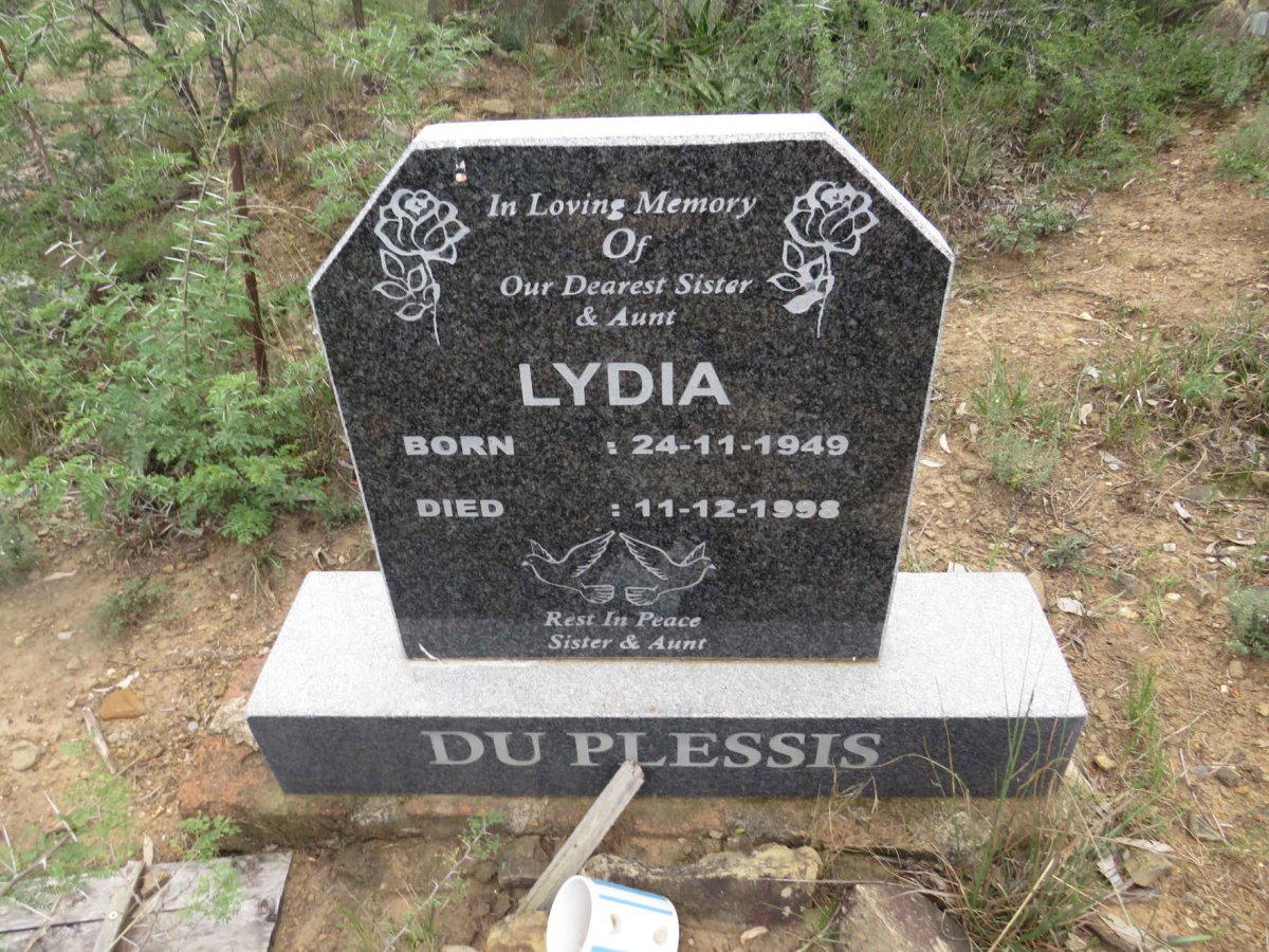 PLESSIS Lydia, du 1949-1998