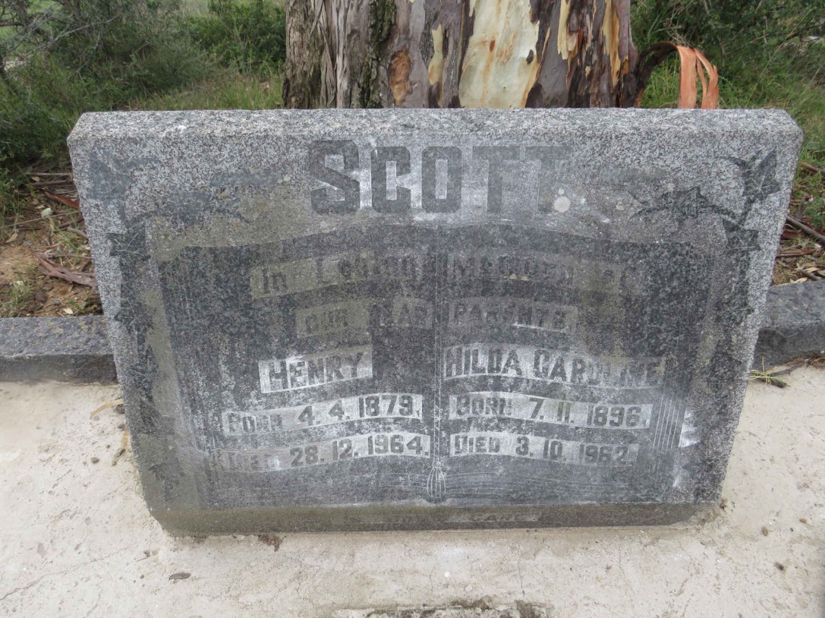 SCOTT Henry 1879-1964 &amp; Hilda Caroline 1896-1962