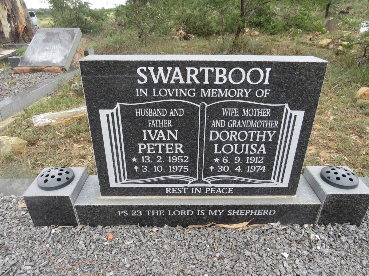 SWARTBOOI Dorothy Louisa 1912-1974 :: SWARTBOOI Ivan Peter 1952-1975
