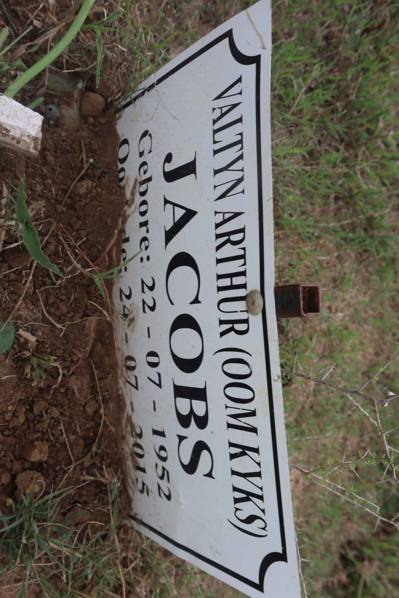 JACOBS Valtyn Arthur 1952-2015