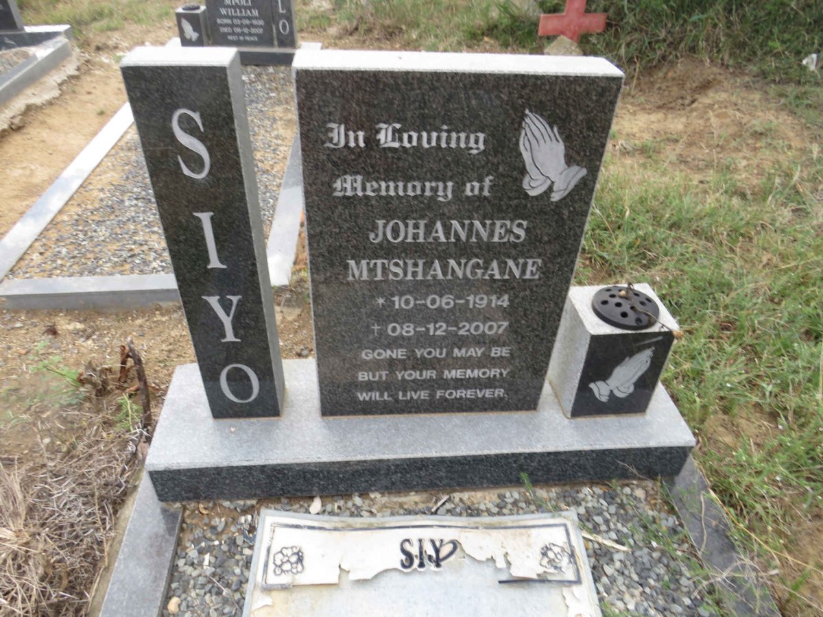 SIYO Johannes Mtshangane 1914-2007