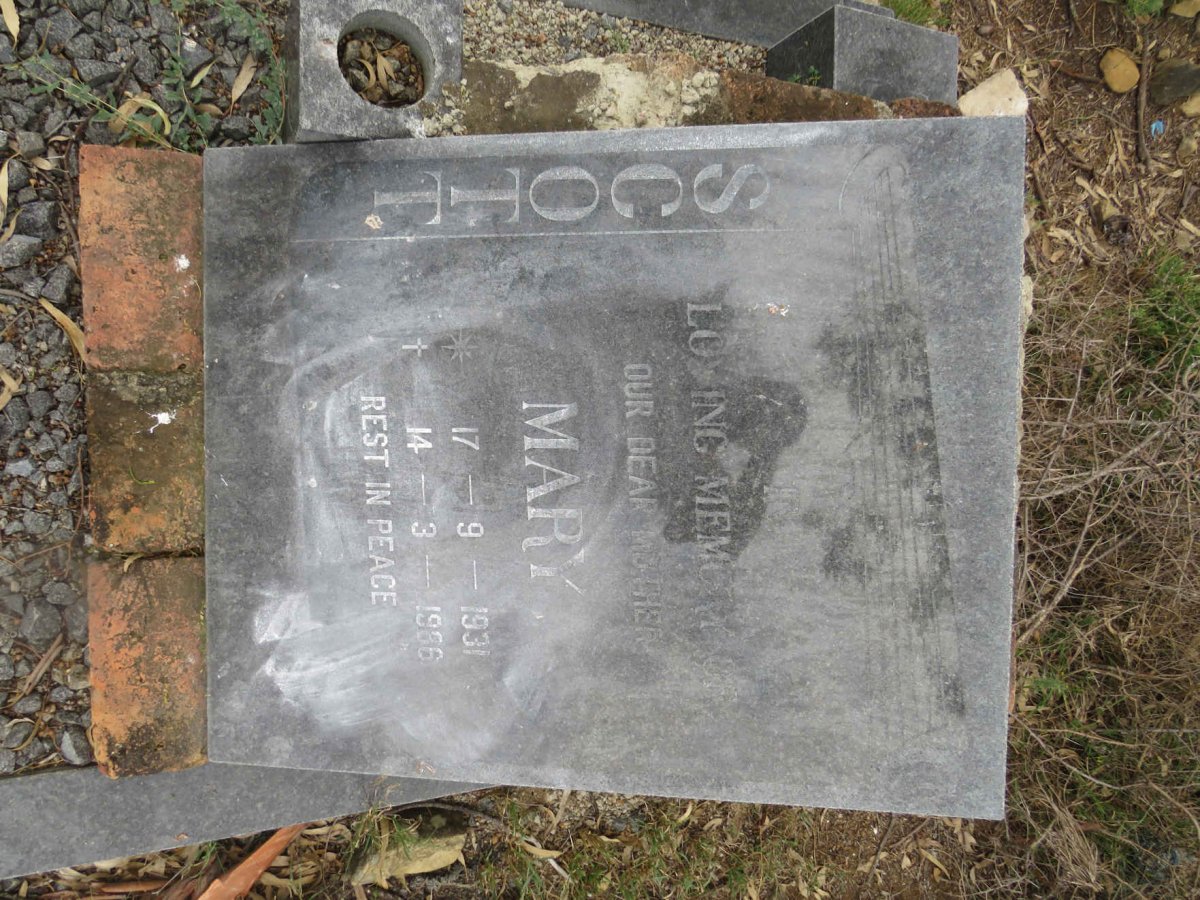 SCOTT Mary 1931-1986