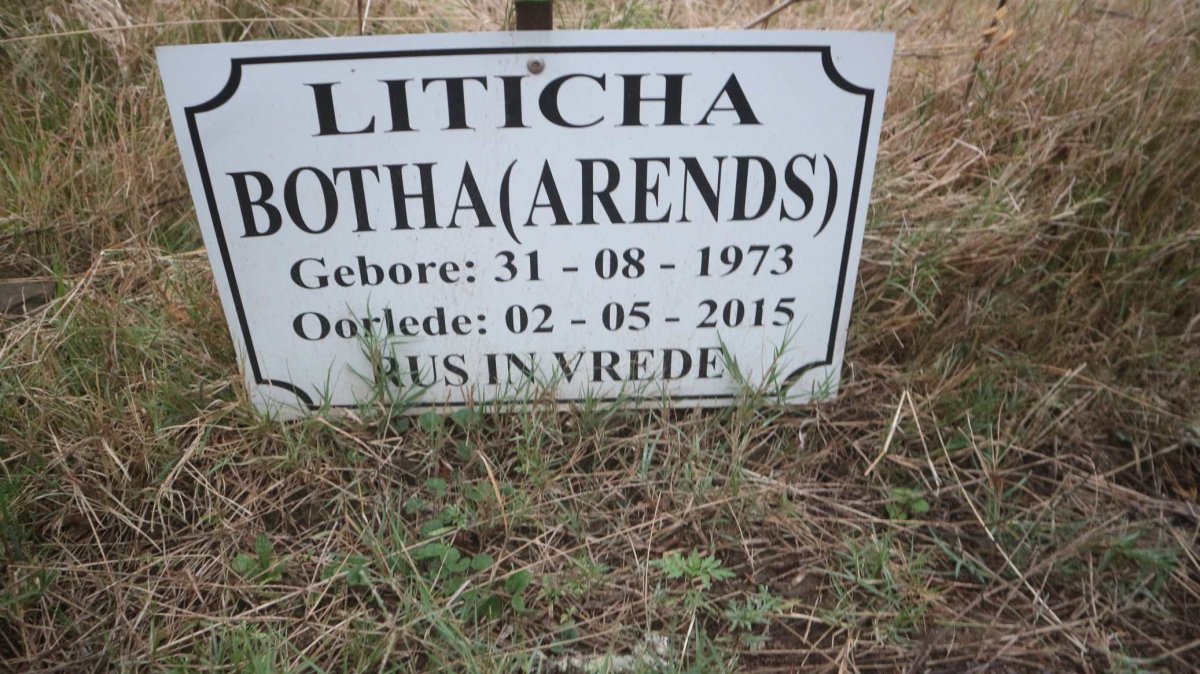 BOTHA Liticha nee ARENDS 1973-2015