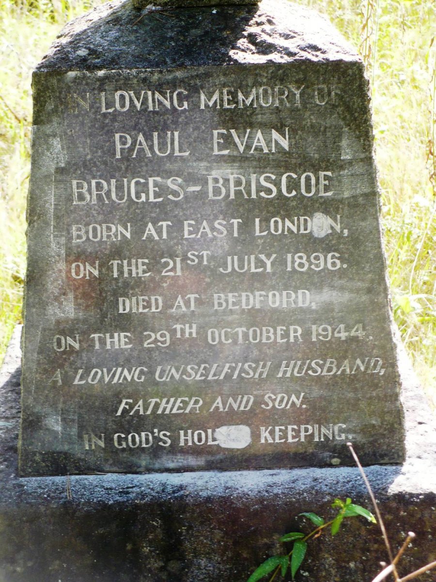 BRISCOE Paul Evan, BRUGES 1896-1944