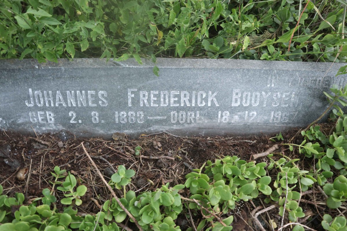 BOOYSEN Johannes Frederick 1883-1967 &amp; Martha Maria Christina 1882-1952