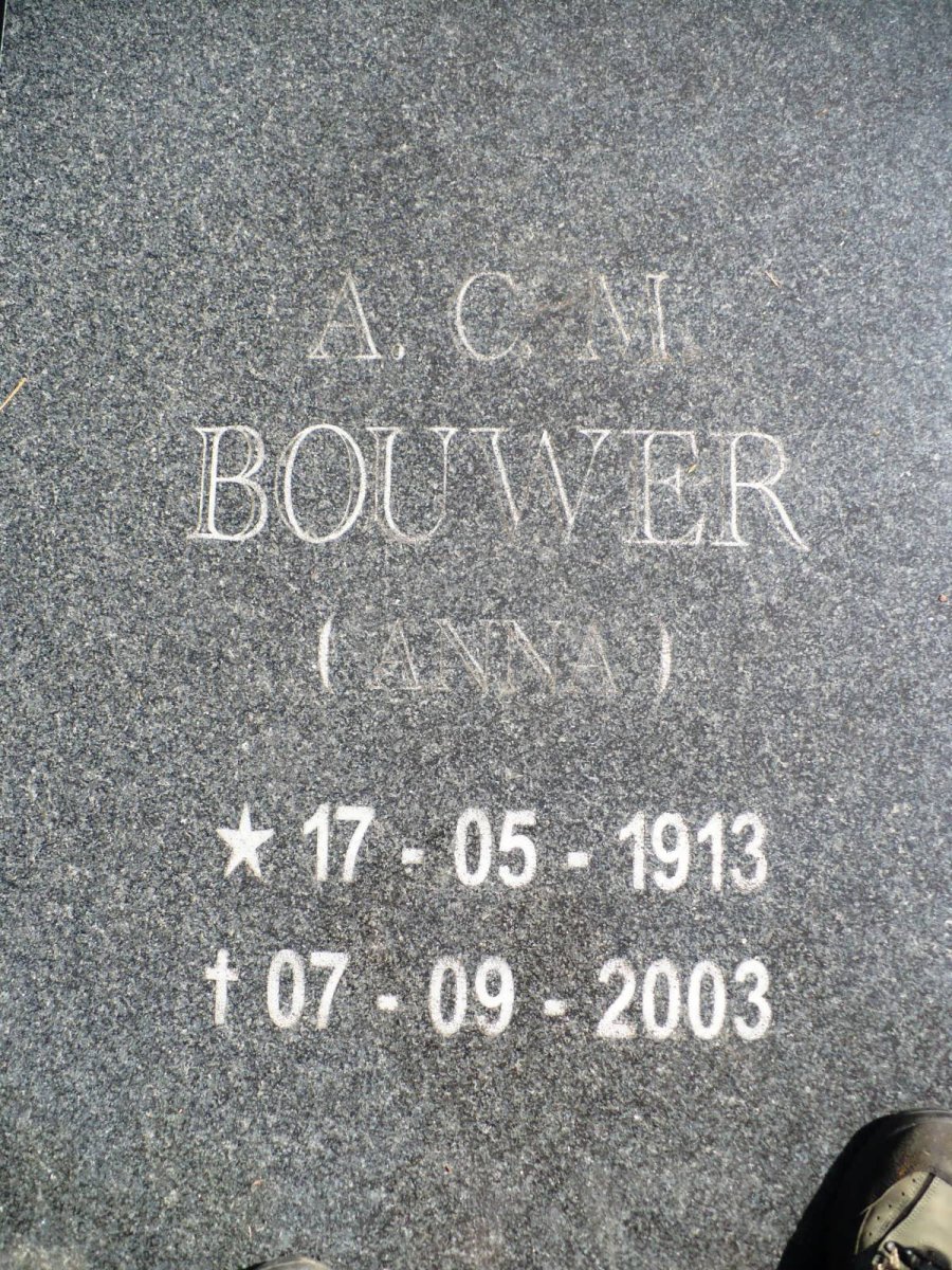 BOUWER A.C.M. 1913-2003