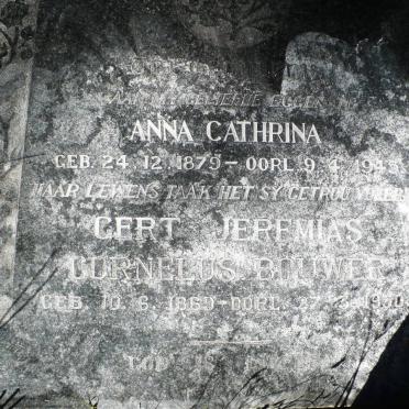 BOUWER Gert Jeremias Cornelus 1869-1950 &amp; Anna Cathrina 1879-1945