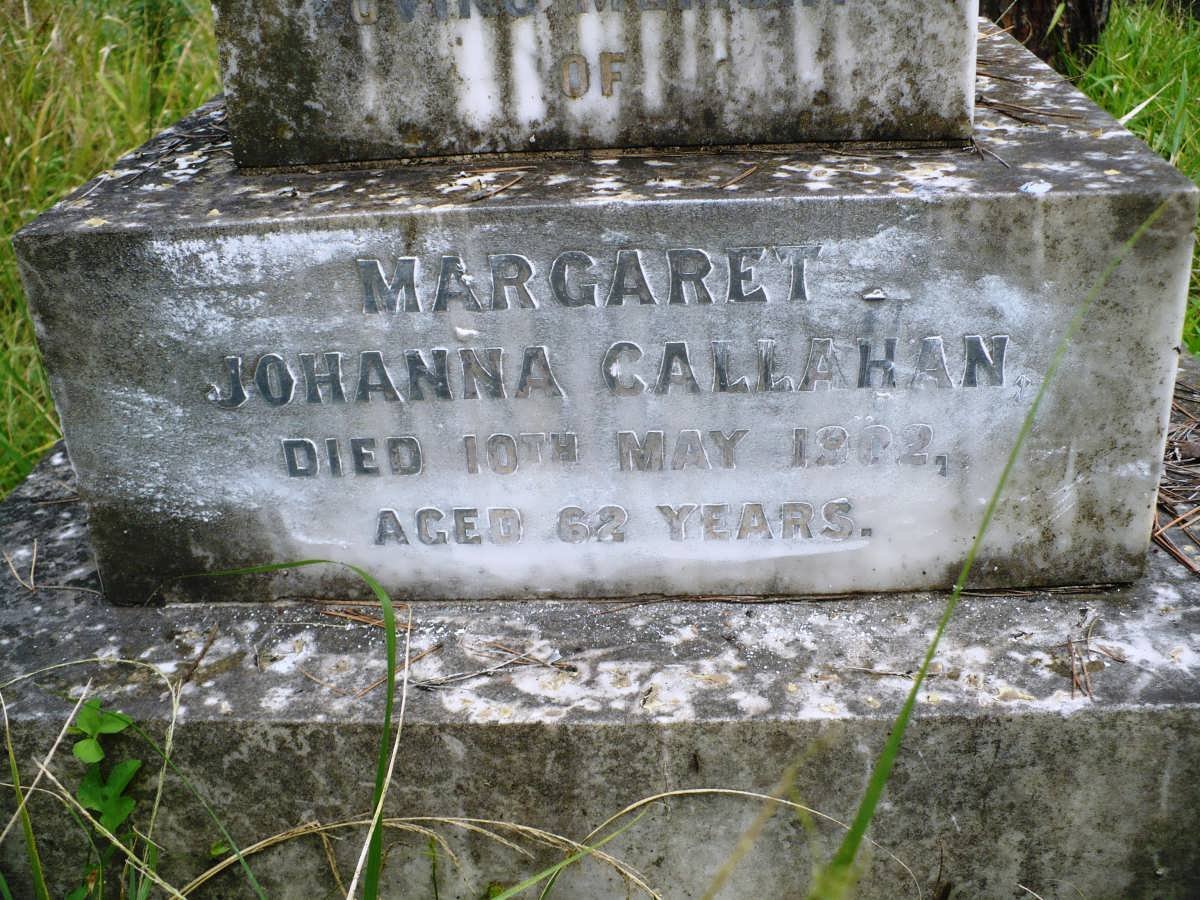 CALLAHAN Margaret Johanna -1902