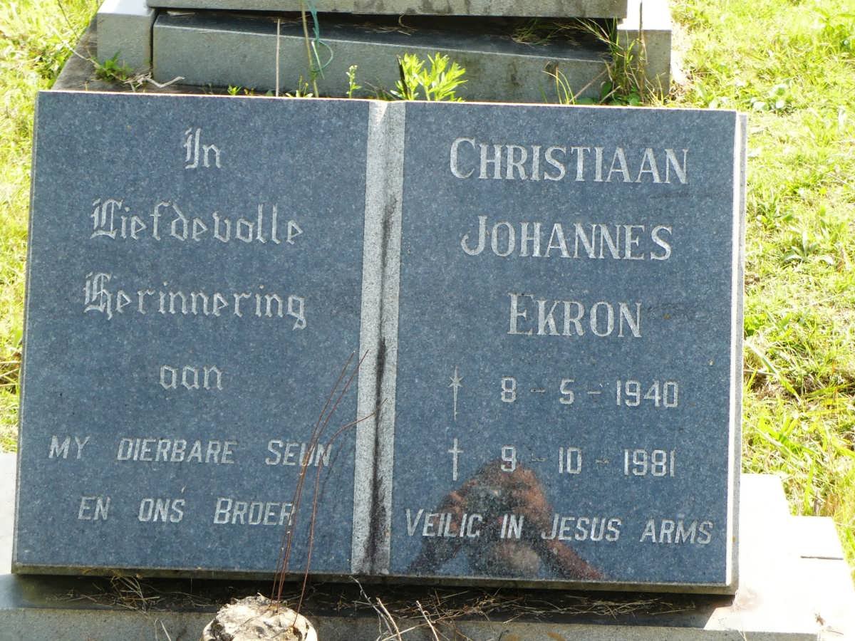 EKRON Christiaan Johannes 1940-1981