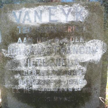 EYK Johanna Francina Pieternela, van 1895-1978