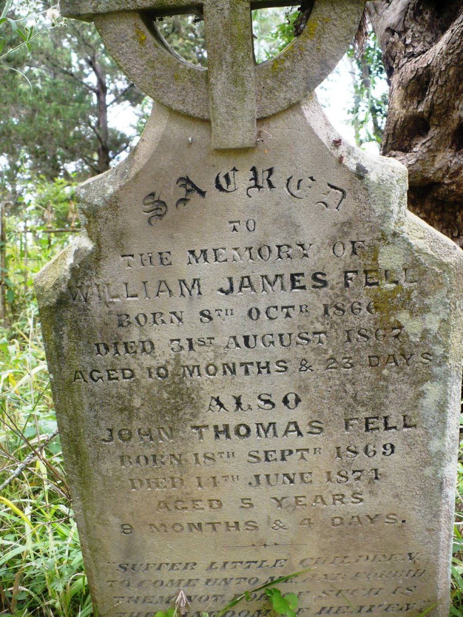 FELL William James 1866-1867 :: FELL John Thomas 1869-1871